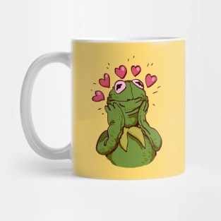 kermit the frog with lots of love and hearts / the muppets puppet Mug